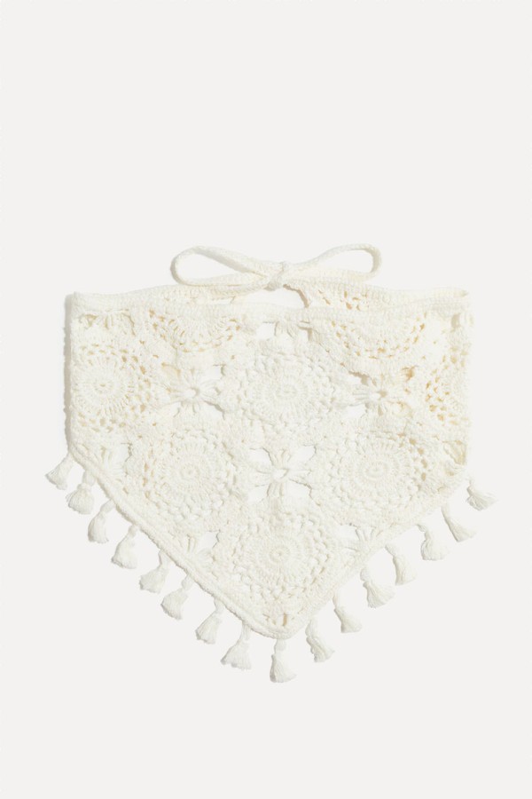 Crochet-Look Head Scarf