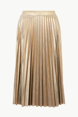 Metallic Jersey Pleated Skirt from Marks and Spencer