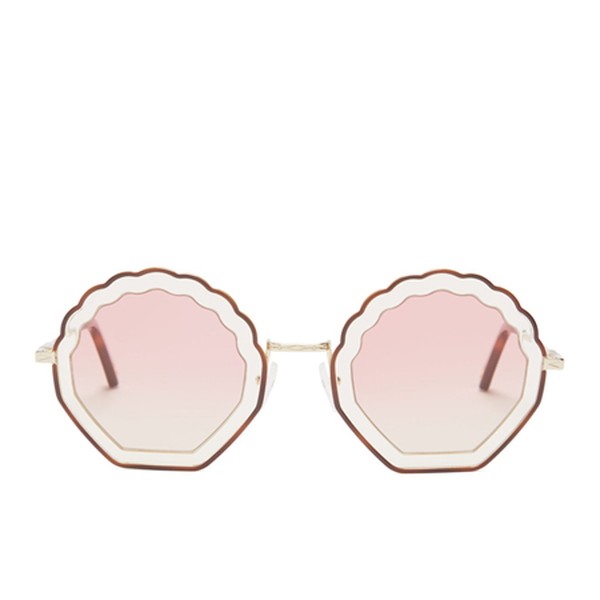 Tally Shell-Shaped Sunglasses from Chloé