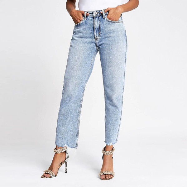 Petite Light Blue Straight Leg Jeans