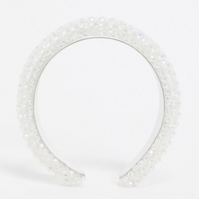 Headband With Clear Facetted Beads from Asos Design