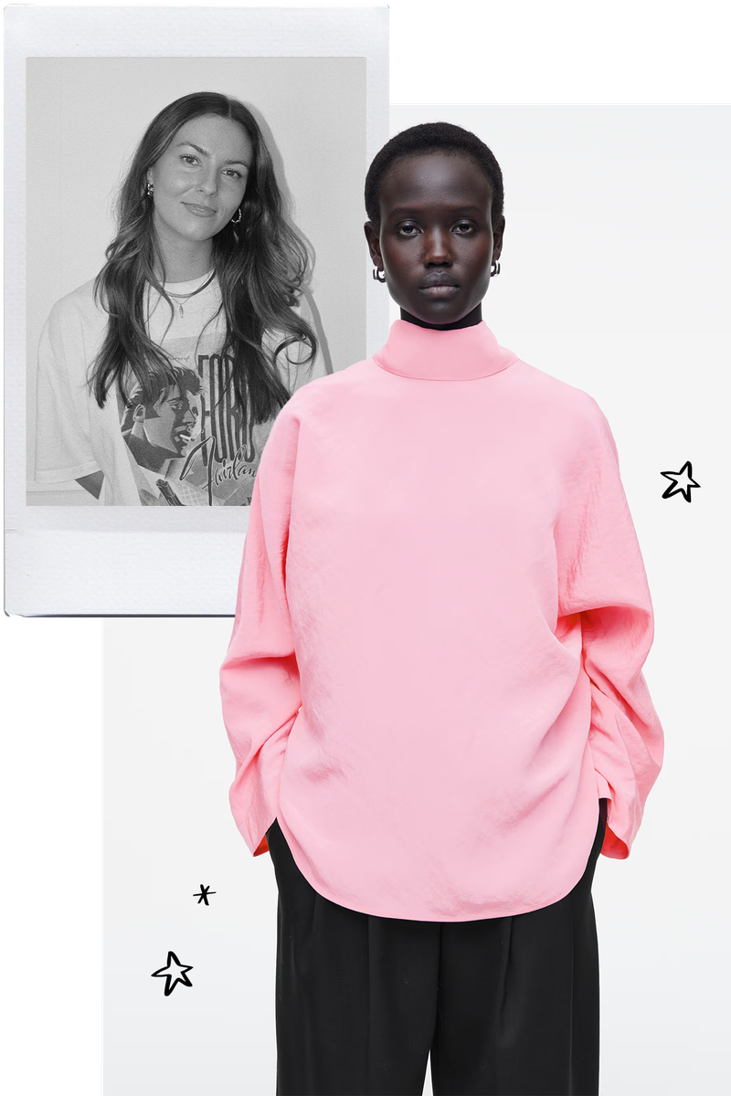 Neck-Tie Circle-Cut Blouse from  COS