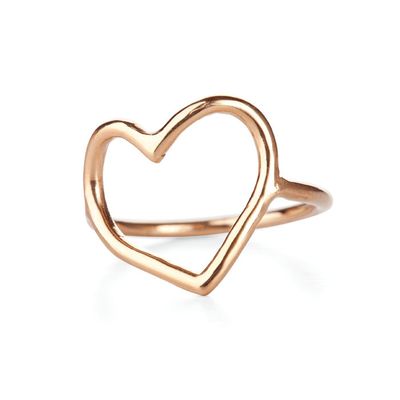 Solid Gold Love Heart Ring