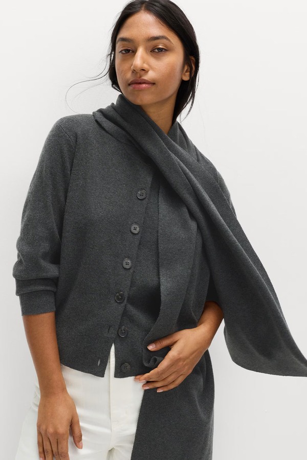 Air-Yarn Scarf-Neck Cardigan from Marks & Spencer
