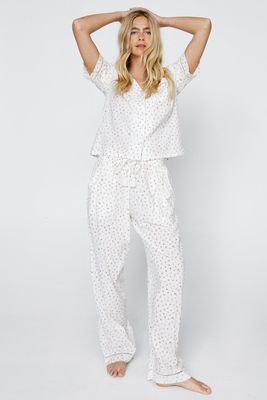 Ditsy Floral Shirt And Trousers Pyjama Set from Nasty Gal