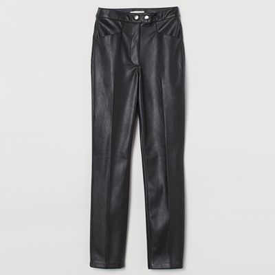 Imitation Leather Trousers from H&M