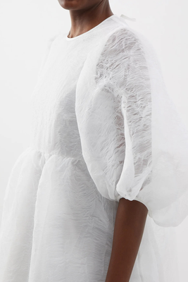 Karmen Puff-Sleeve Crinkled-Organza Dress from Cecilie Bahnsen