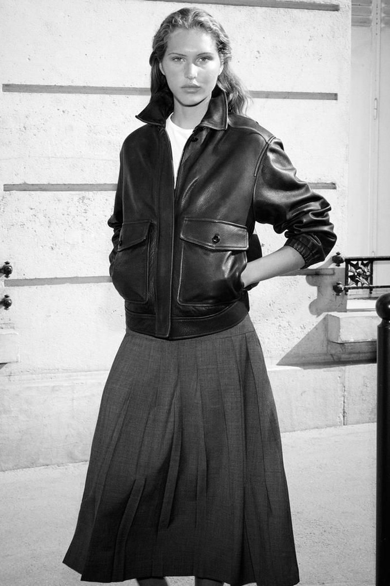 Nappa Leather Jacket With Collar Detail