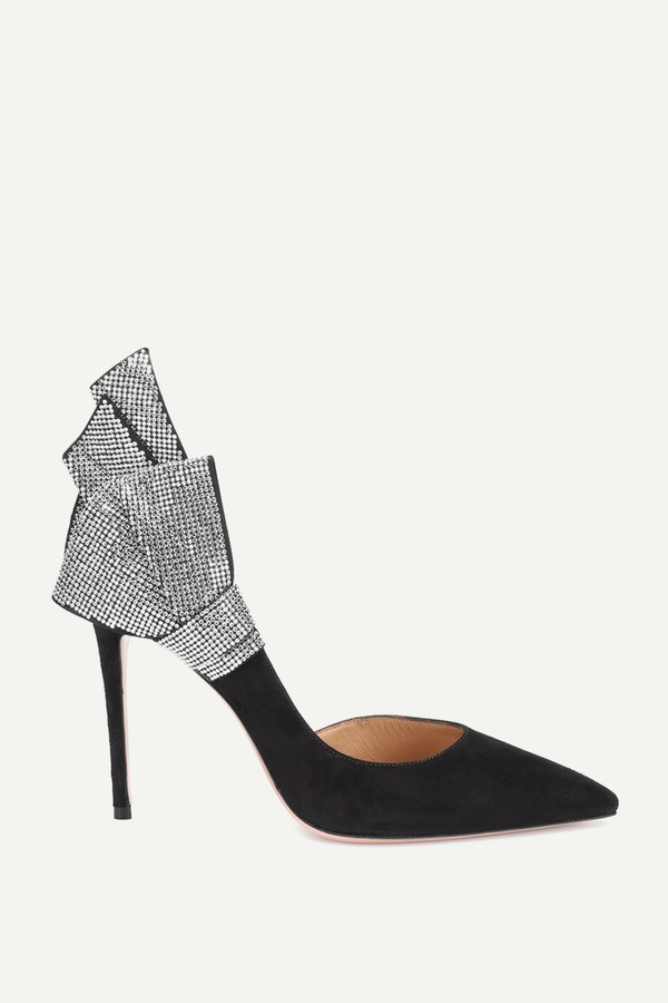 Flash Dance Crystal-Bow Pumps from Aquazzuro