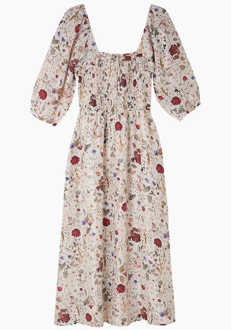 Matilda Dress Pressed Floral Ivory from Lily & Lionel