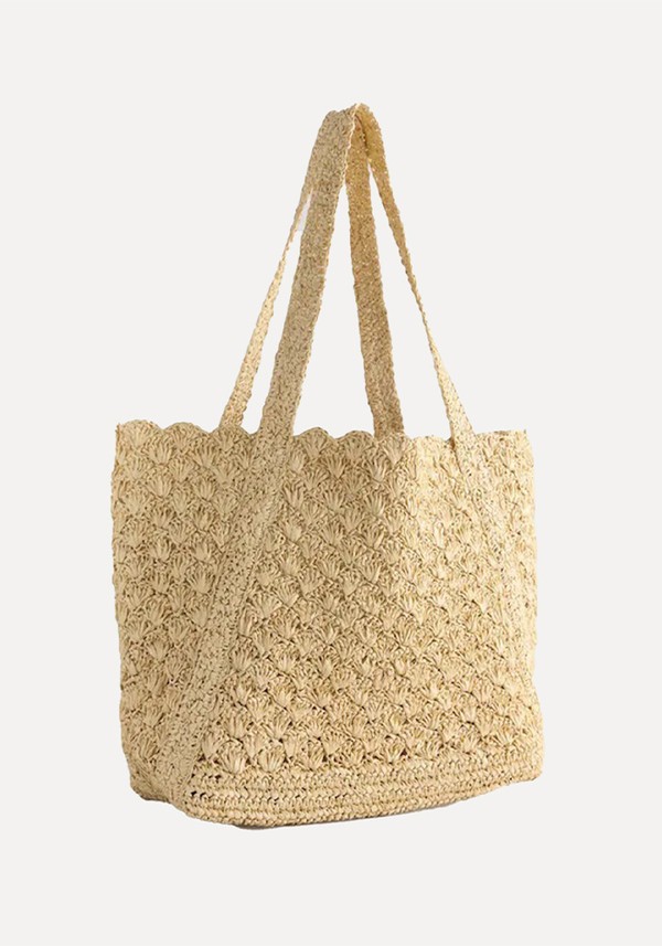 Natural Raffia Effect Shoulder Bag*