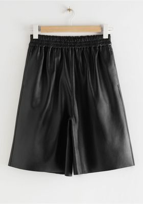 Pull-On Leather Shorts from & Other Stories
