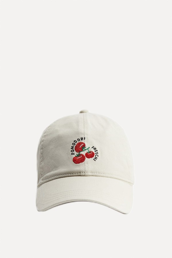 Embroidered-Motif Twill Cap from H&M