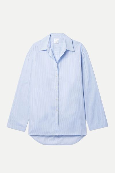 Yoshi Striped Cotton-Poplin Shirt from LESET