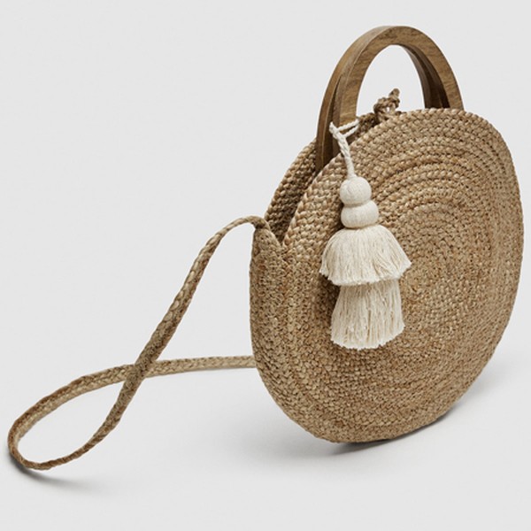 Round Raffia Tote Bag from Zara