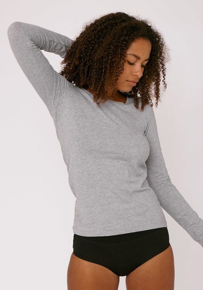 Organic Cotton Long-Sleeve Stretch Tee from Organic Basics 