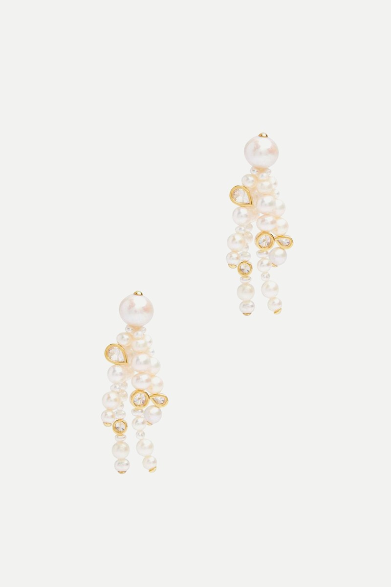 The Bay Of Thoughts Pearl Drop Earrings from Completedworks