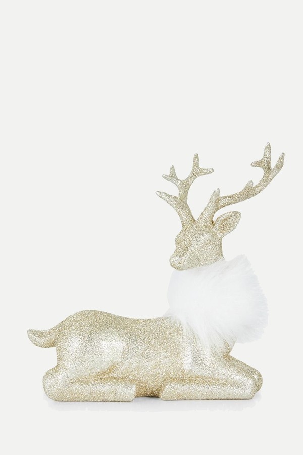 Glittery Stag Ornament