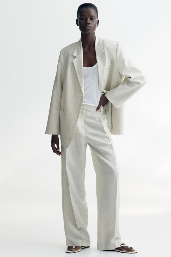 Linen-Blend Blazer from H&M