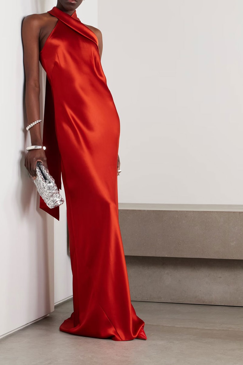Pandora Satin Gown from Galvan