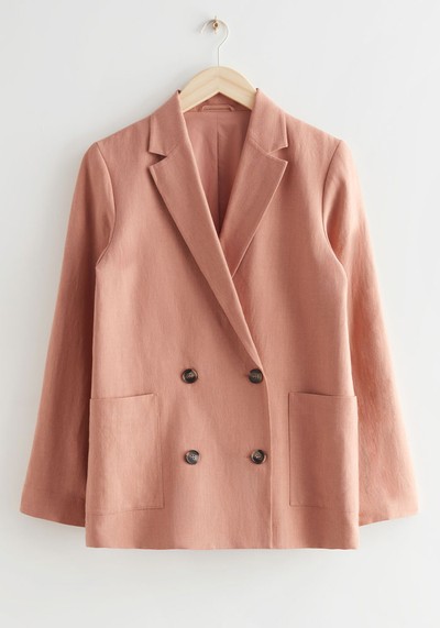 Boxy Silk Blend Blazer from & Other Stories