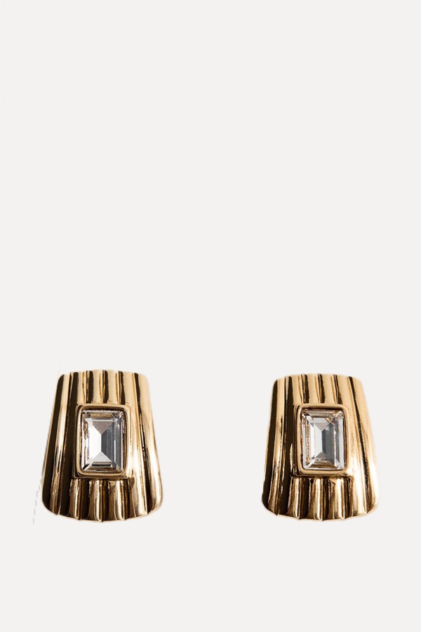 Combined-Relief Earrings from Mango