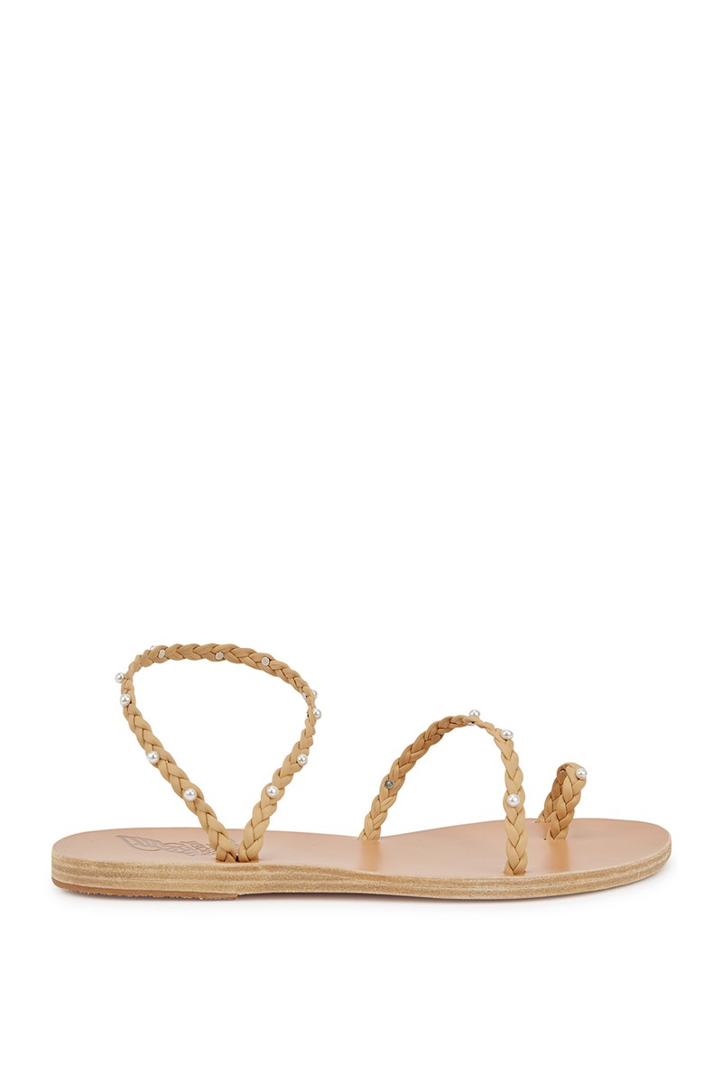 Eleftheria Sand Embellished Braided Leather Sandals from Ancient Greek Sandals