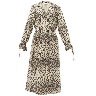 Leo Leopard-Print Cotton Trench Coat from Sea 