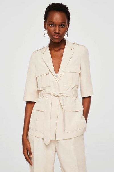 Pocket Linen-Blend Jacket from Mango