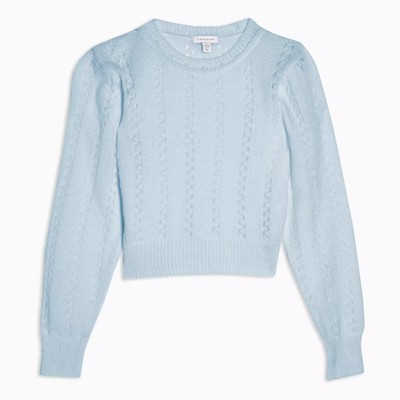 Blue Pretty Pointelle Jumper