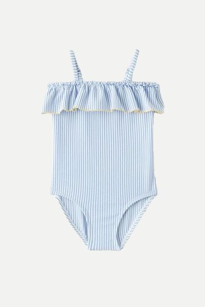 Ruffled Striped Swimsuit  from Zara