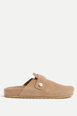 Suede Studded Flat Mules from M&S