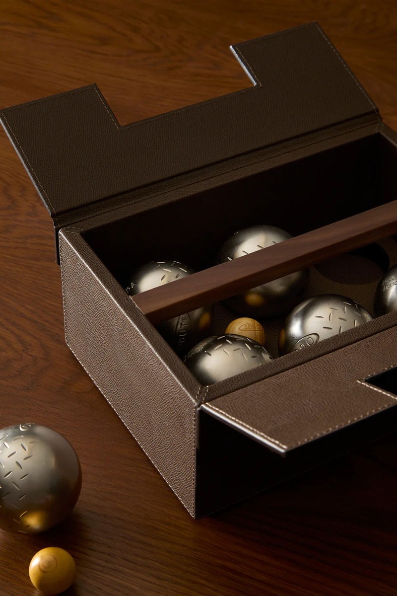 Leather Outdoor Boules Set from Giobagnara