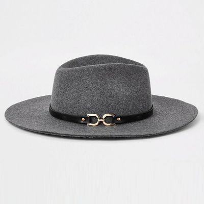 Grey Snaffle Side Fedora Hat