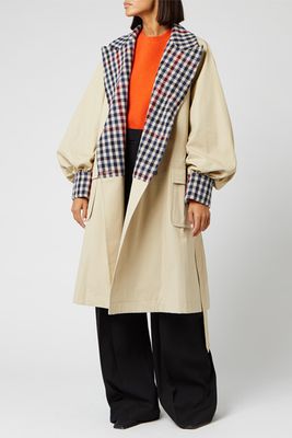 Trench Coat With Check Contrast from JW Anderson