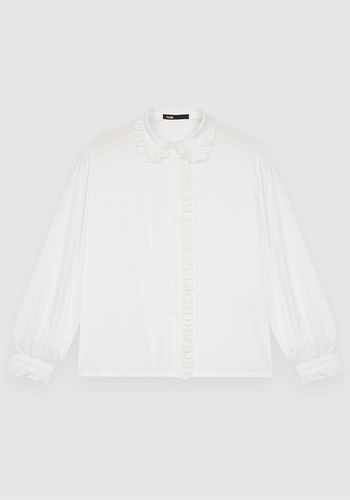 Voile Shirt With Peter Pan Collar from Maje