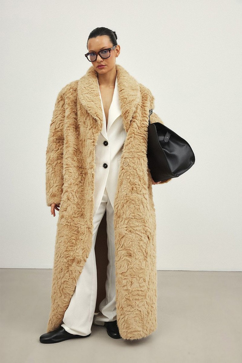 Faux Fur Oversized Long Coat from Na-Kd
