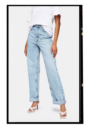 Bleach Stone Oversized Mom Tapered Jeans