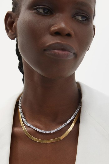 Grace Crystal-Embellished Necklace, £155 | Fallon