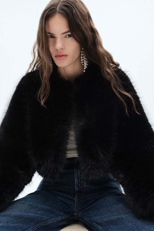 Fur Effect Jacket from Mango