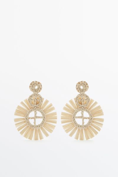 Round Paper Earrings from Massimo Dutti