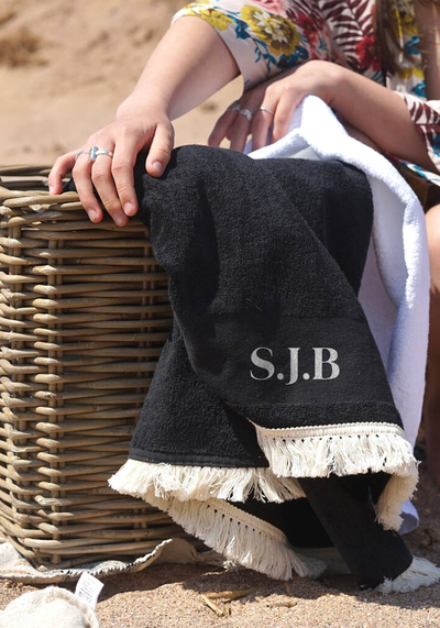 Personalised Fringe Beach Towel  from The Forest & Co