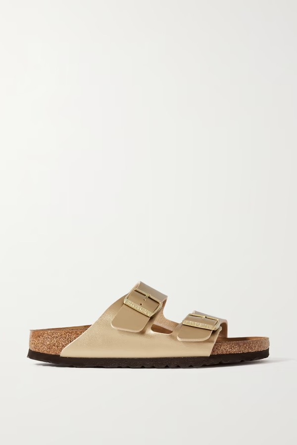 Arizona Metallic Leather Sandals from Birkenstock
