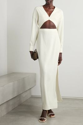 Cutout Crepe Maxi Dress from LAPOINTE