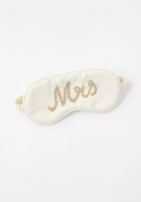 Mrs Beaded Satin Eye Mask from Accessorize