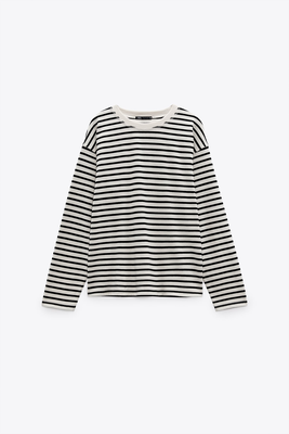 Striped Oversize T-Shirt from Zara