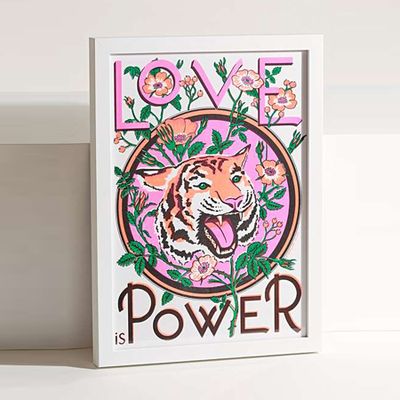 Love is Power Wall Art A3