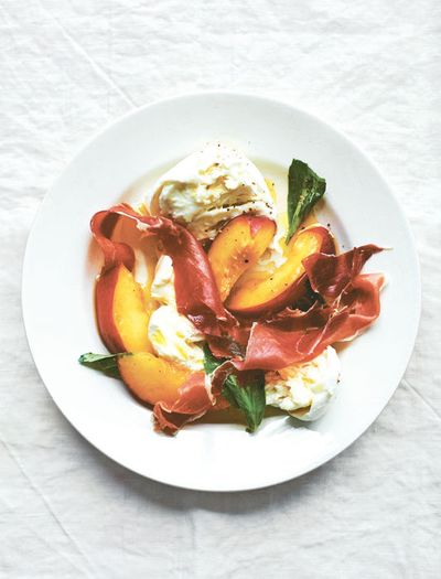 Mozzarella, Peaches & Ham