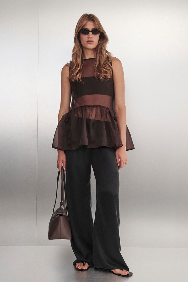 Sian Silk Organza Drop Waist Top from Dissh