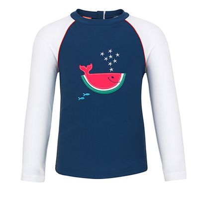 Watermelon Whale Long Sleeve Rash Vest from Sunuva